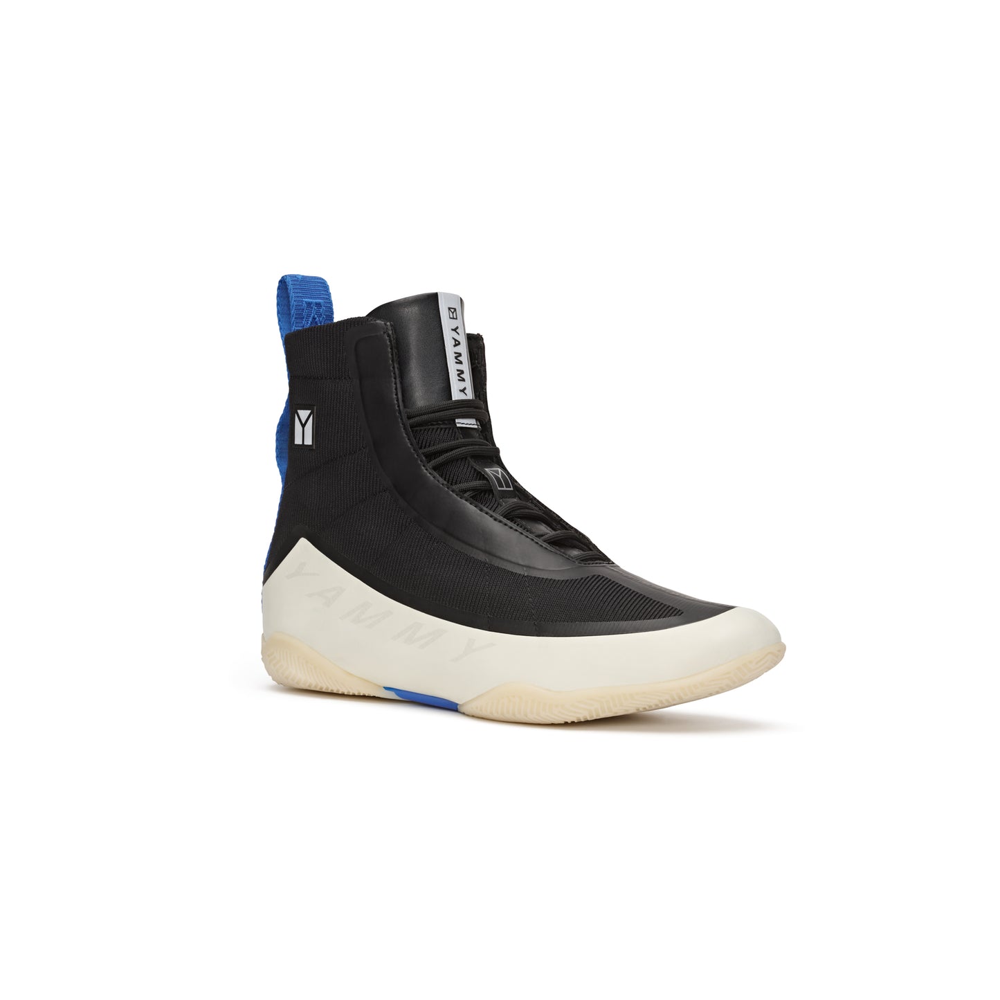 YAMMY Flux Mid Black/Bone boxing boots