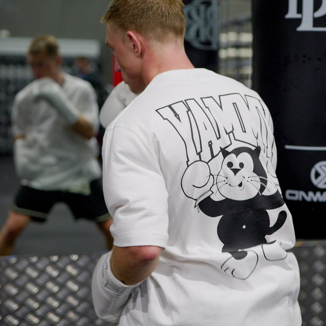 YAMMY Boxing Yam Cat Champ Tee White