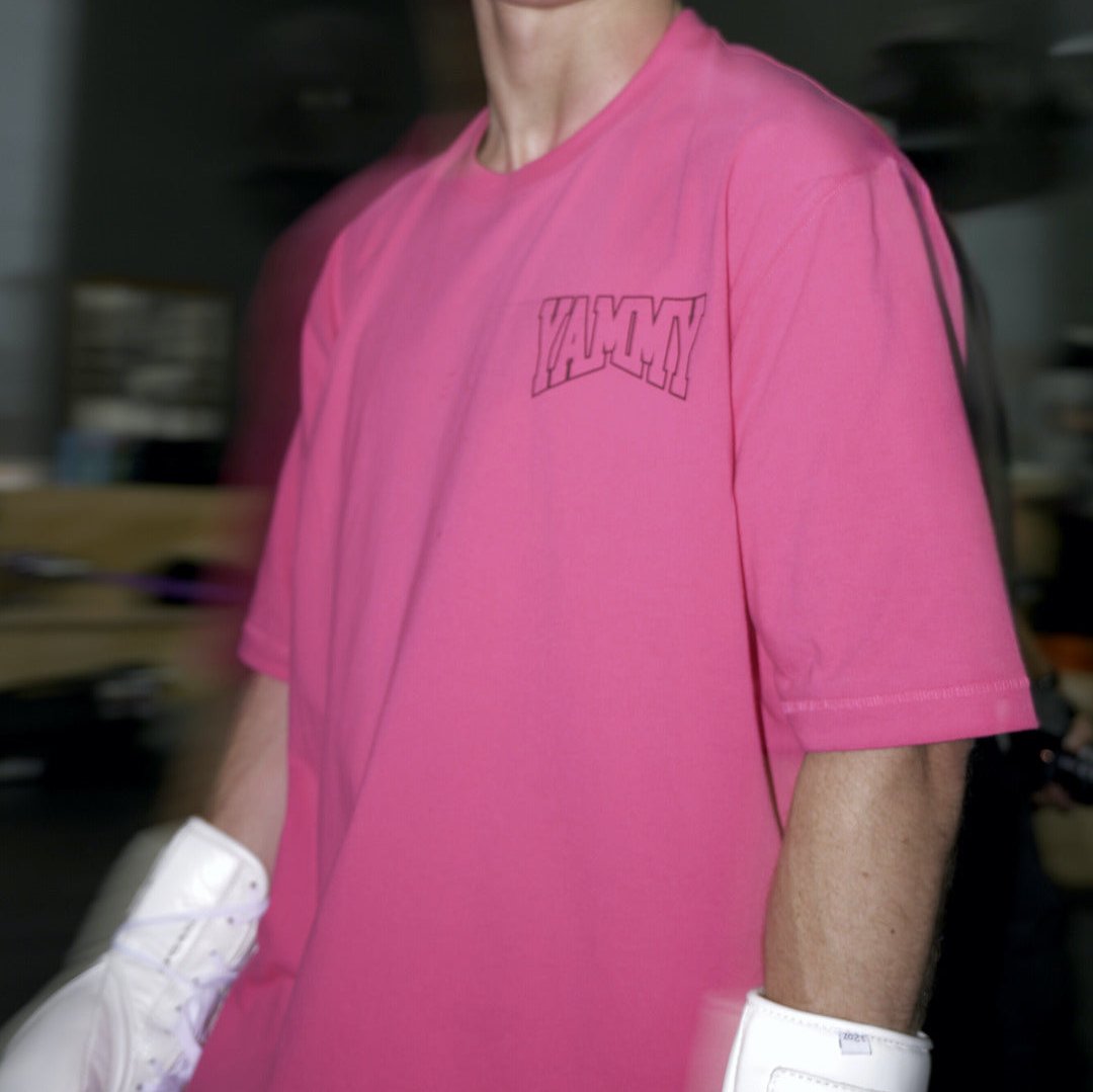 YAMMY Boxing Yam Cat Champ Tee Pink