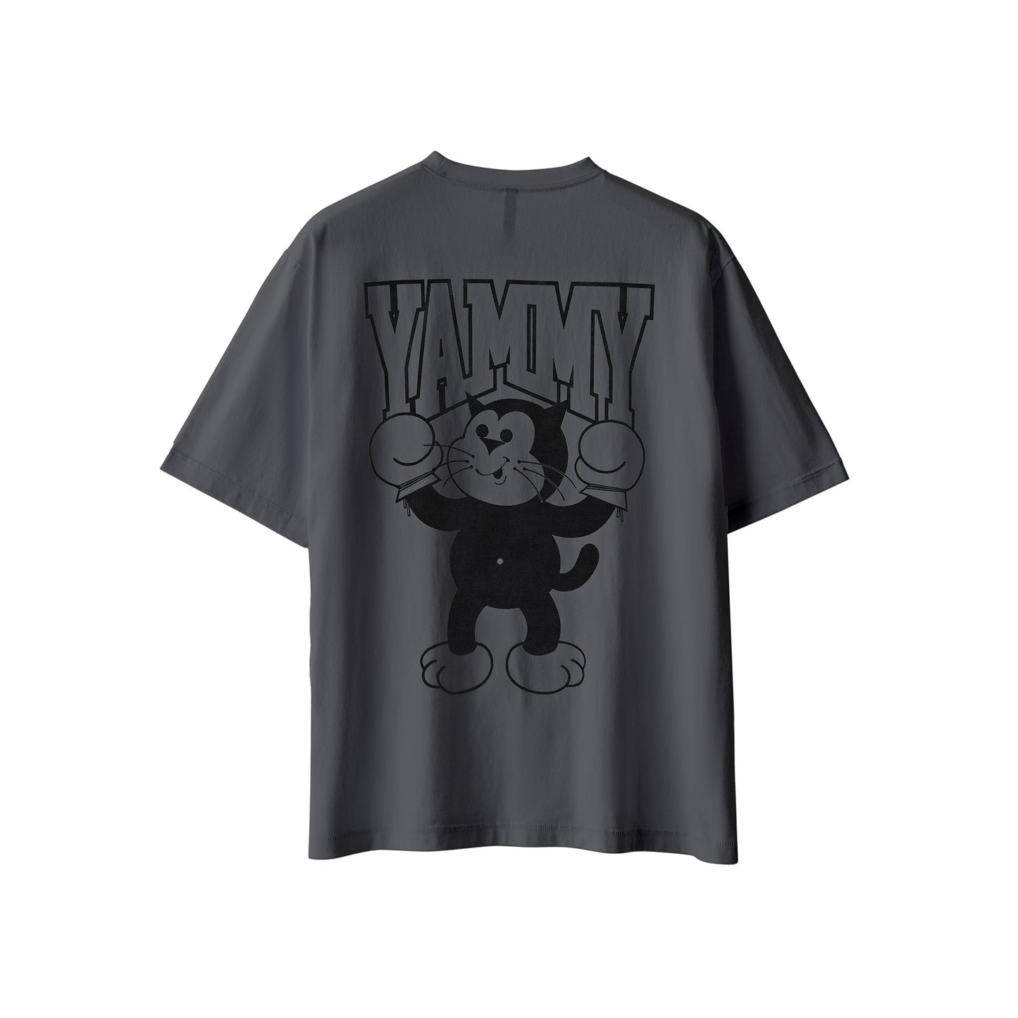 YAMMY Boxing Yam Cat Champ Tee Charcoal
