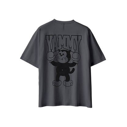 YAMMY Boxing Yam Cat Champ Tee Charcoal