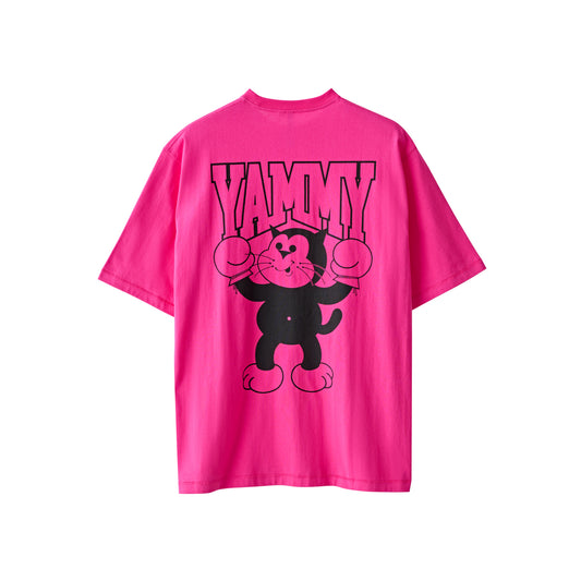 YAMMY Boxing Yam Cat Champ Tee Pink