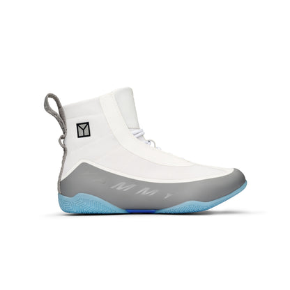 YAMMY Boxing Flux Mid White/Warm Grey Boxing Boots