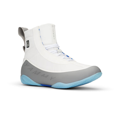YAMMY Boxing Flux Mid White/Warm Grey Boxing Boots