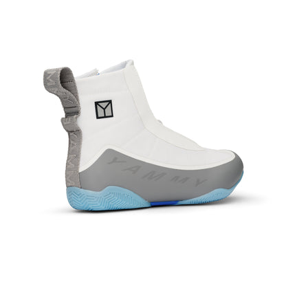YAMMY Boxing Flux Mid White/Warm Grey Boxing Boots