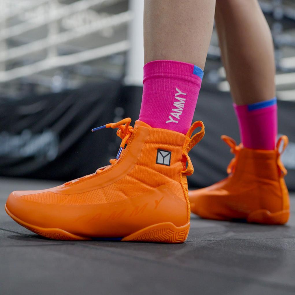 YAMMY Flux Mid Orange Boxing Boots