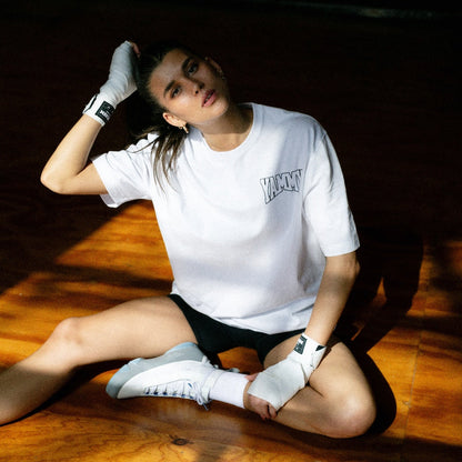 YAMMY Boxing Flux Mid White/Warm Grey Boxing Boots