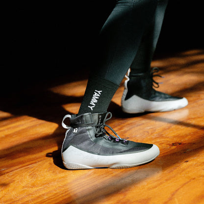 YAMMY Boxing Flux Mid Black/Warm Grey Boxing Boots